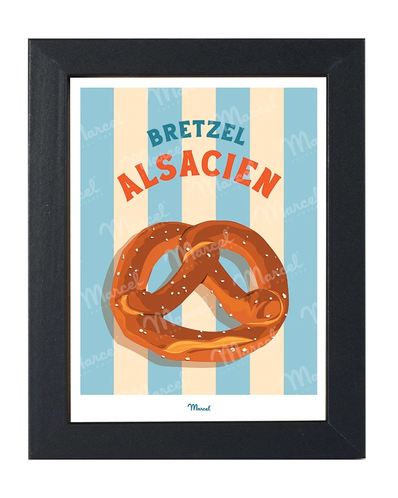 Carte postale Travel Color ALSACE "Bretzel"