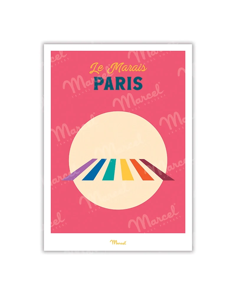 Carte postale Travel Color PARIS "Le Marais"