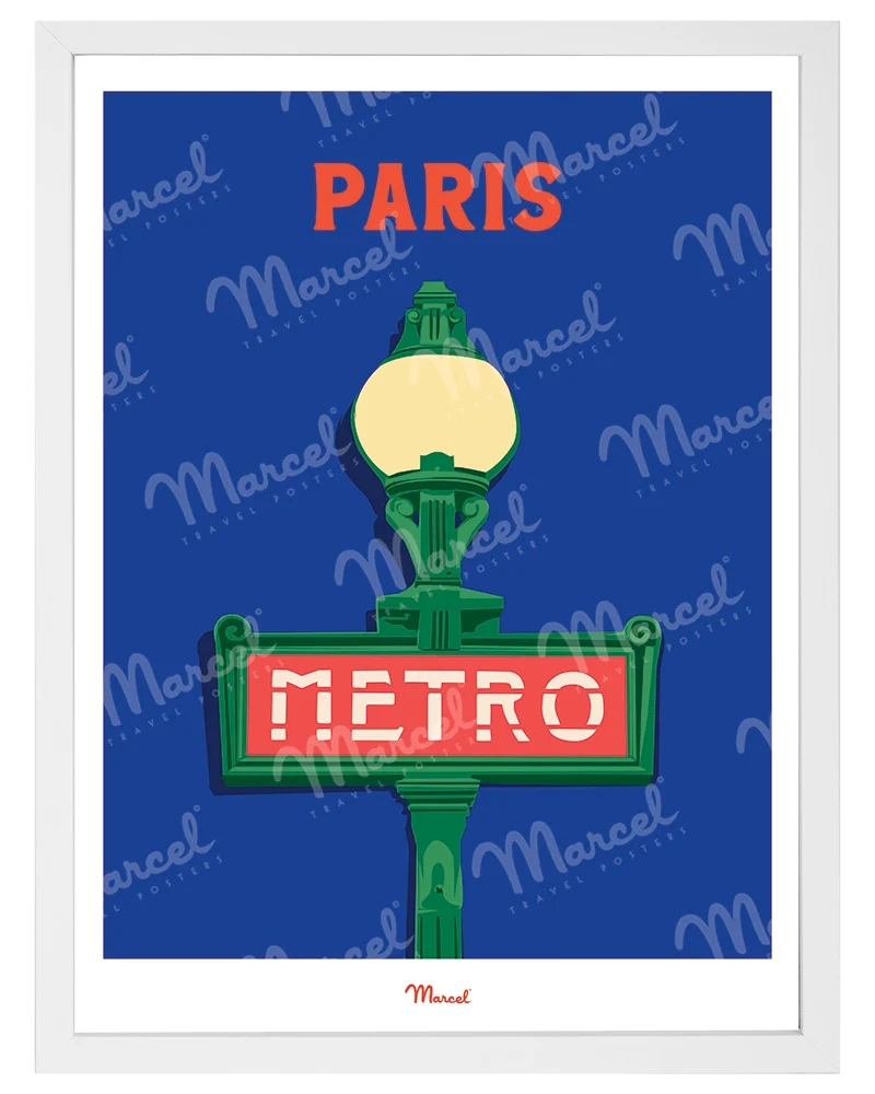 Affiche Travel Color PARIS "Métro"