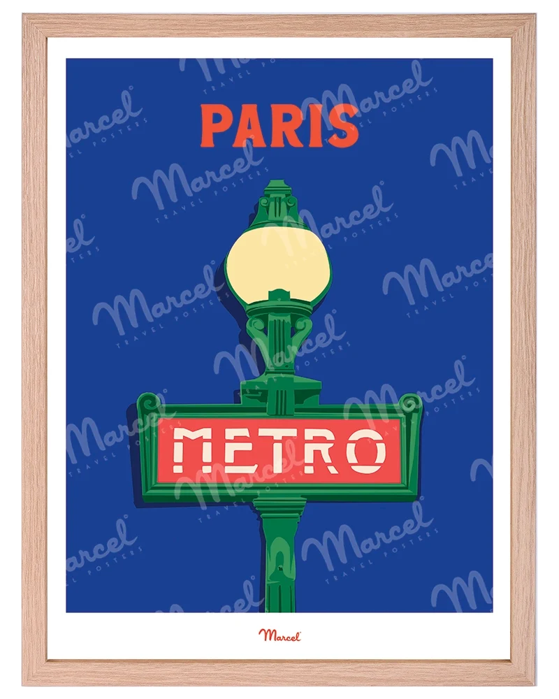 Affiche Travel Color PARIS "Métro"