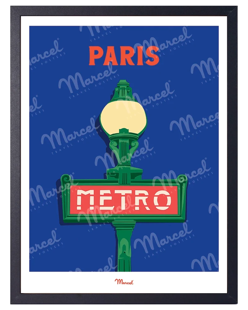 Affiche Travel Color PARIS "Métro"
