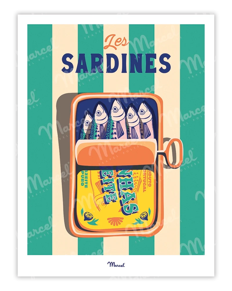 Affiche Travel Color "Les Sardines"