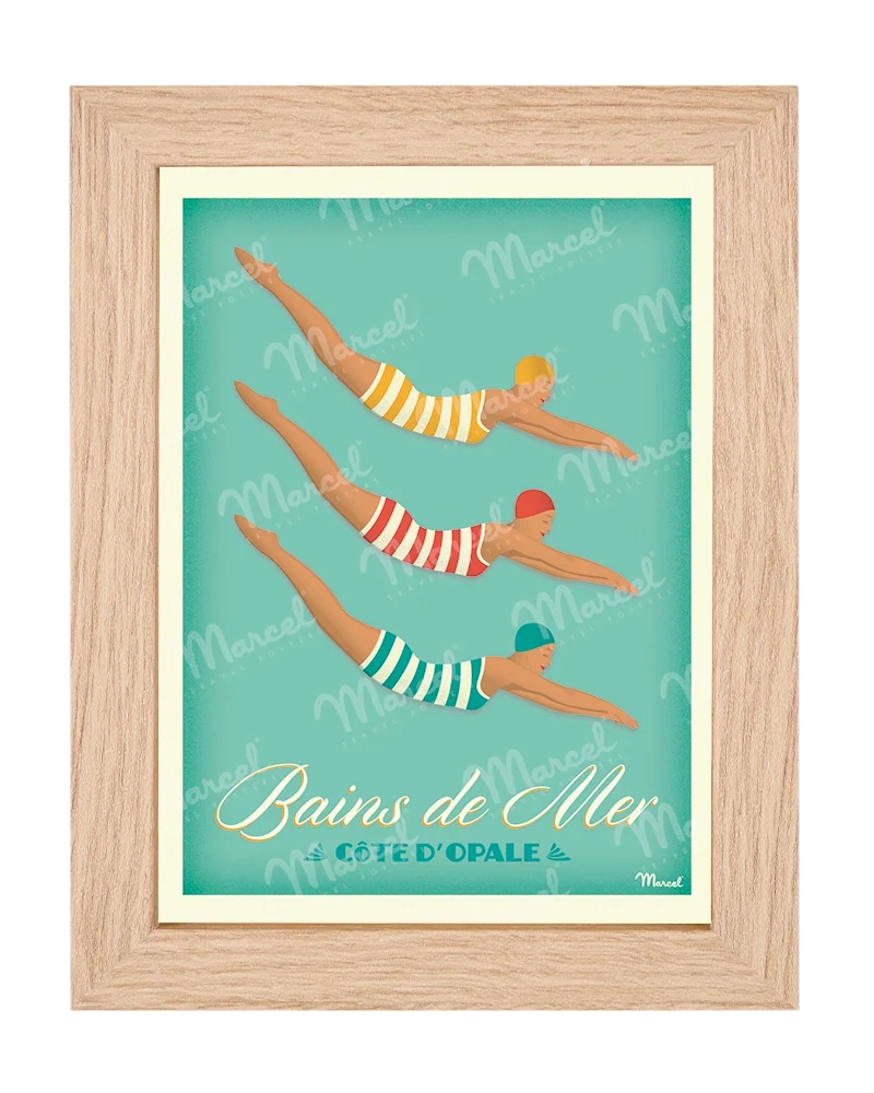 Carte Postale CÔTE DE GRANIT ROSE "Bain de Mer"