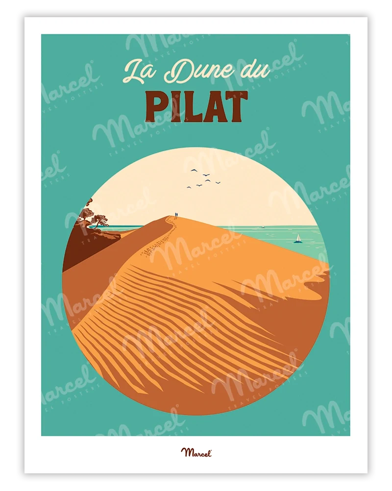 Affiche Travel Color ARCACHON "La Dune du Pilat"