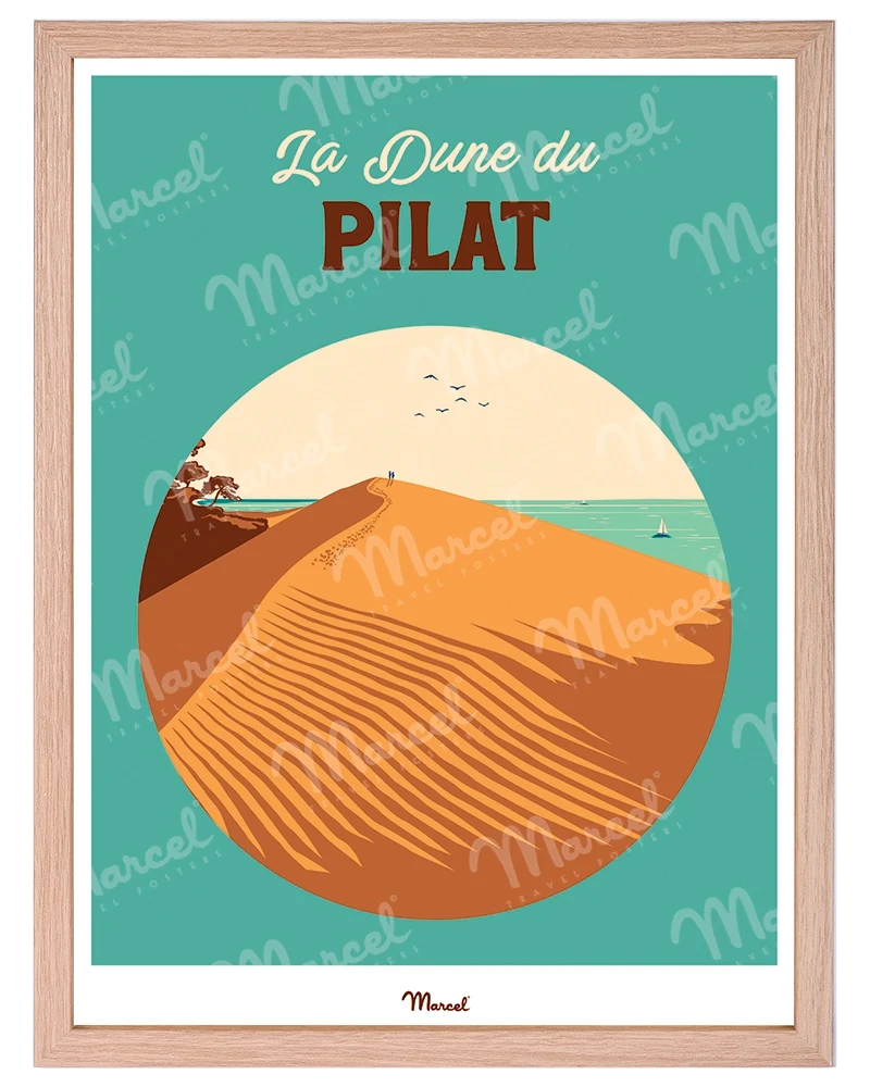 Affiche Travel Color ARCACHON "La Dune du Pilat"