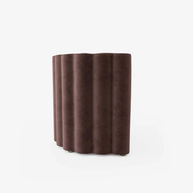 Fauteuil vintage en velours marron