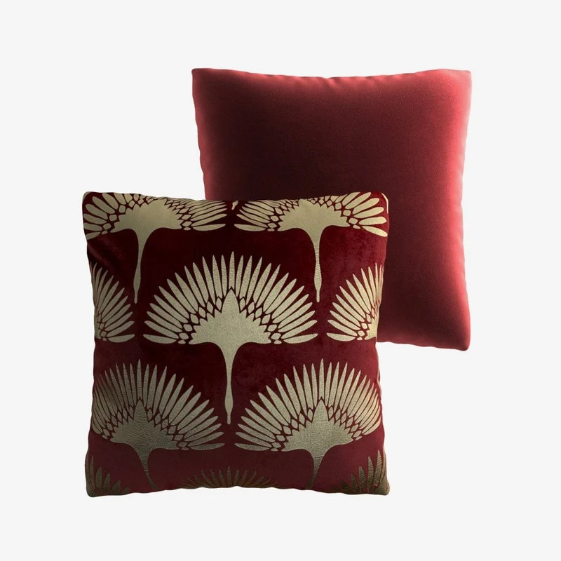 Coussin bordeaux 45x45cm