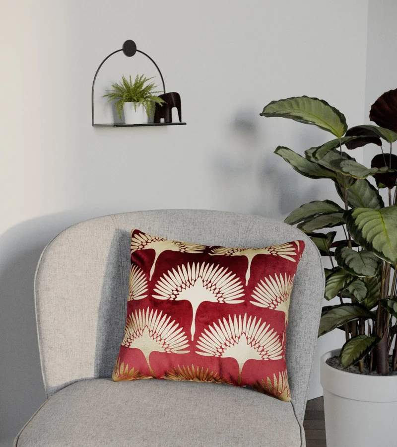 Coussin bordeaux 45x45cm