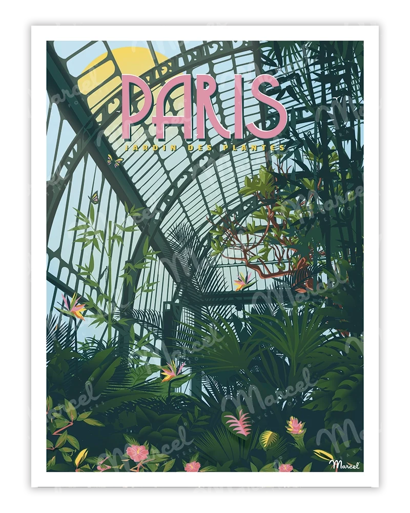 Affiche PARIS "Jardin des plantes"