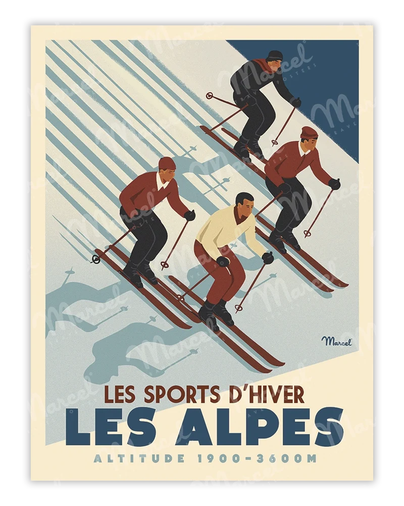 Affiche ALPES "Ski Altitude"