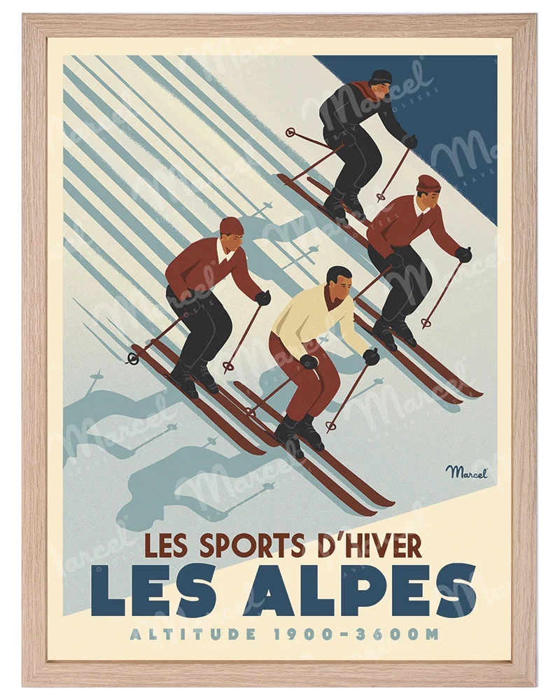 Affiche ALPES "Ski Altitude"
