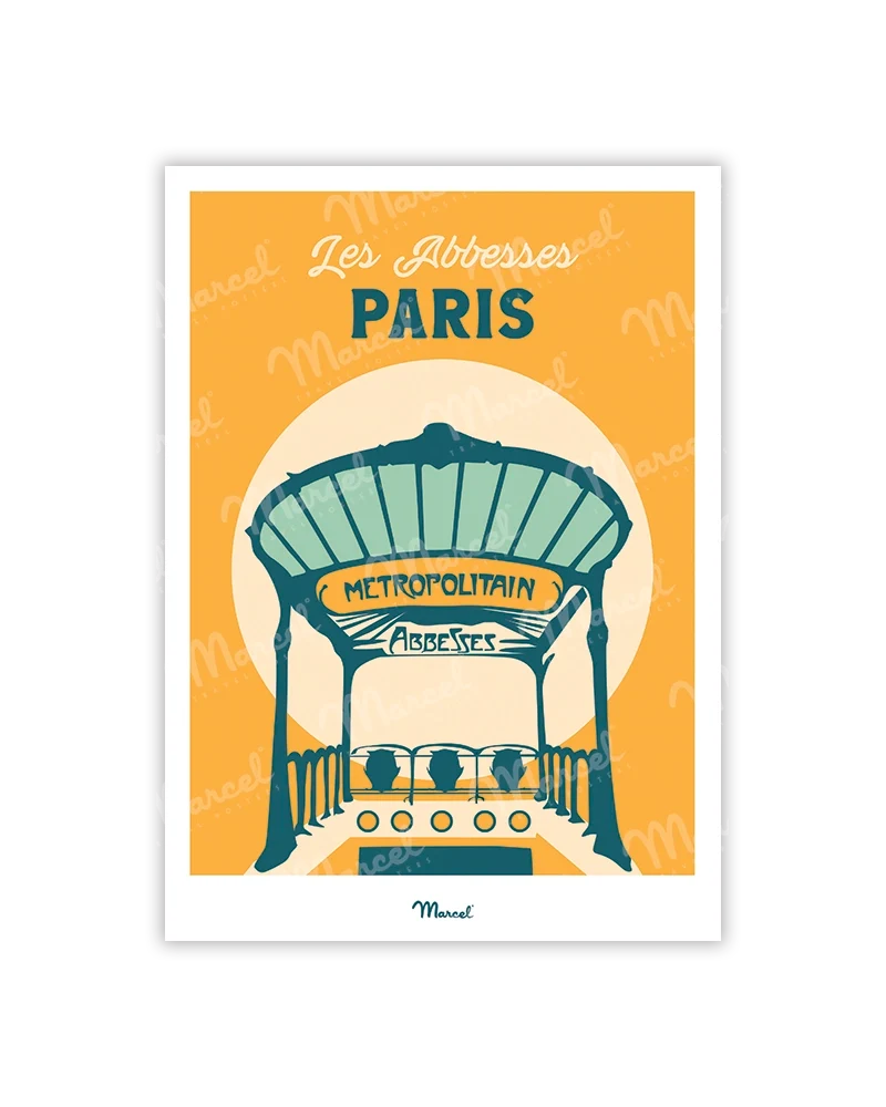 Carte postale Travel Color PARIS "Les Abbesses"