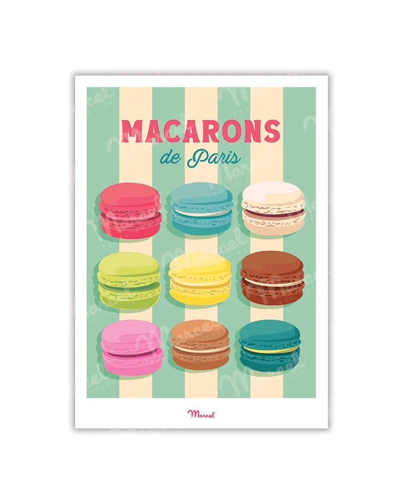 Carte postale Travel Color PARIS "Macarons de Paris"