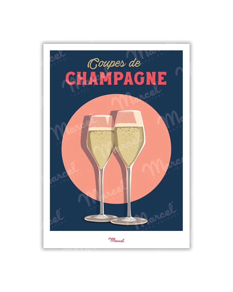 Carte postale Travel Color "Champagne"