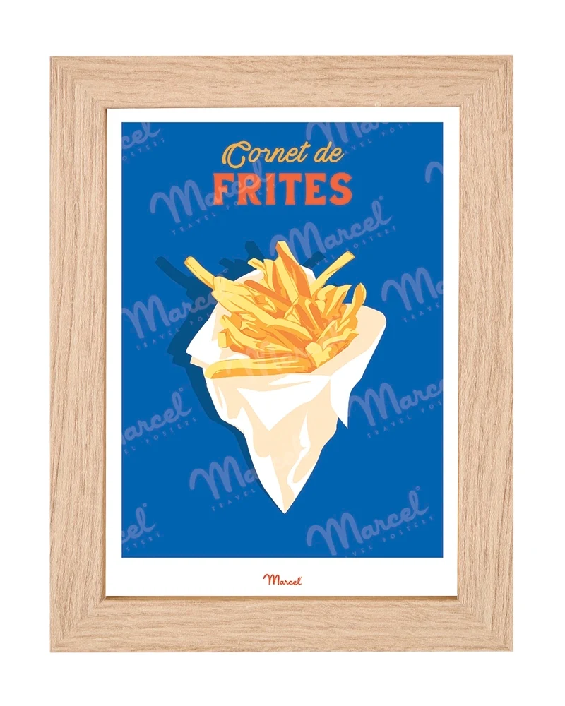Carte postale Travel Color "Cornet de frites"