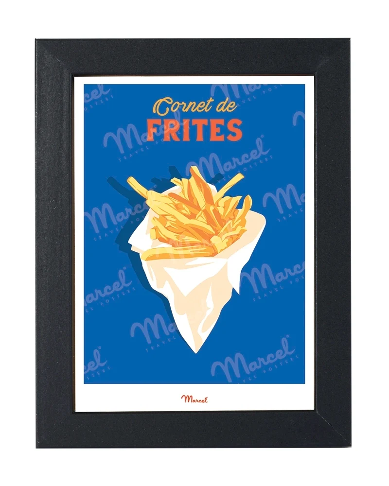 Carte postale Travel Color "Cornet de frites"