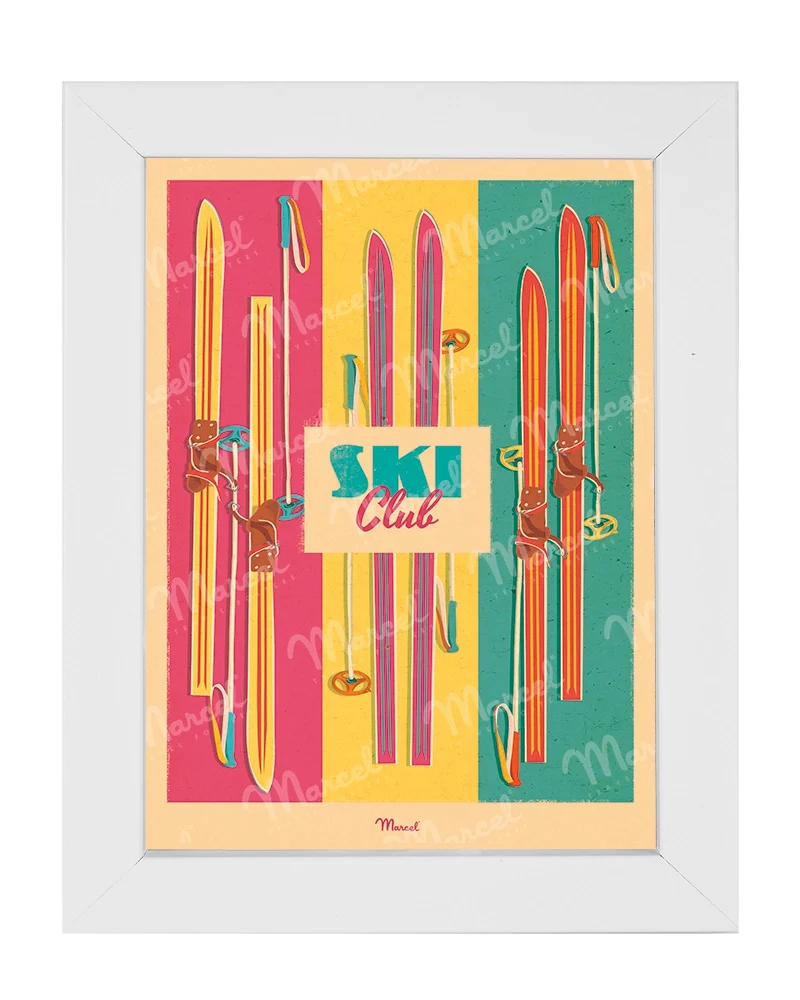 Carte Postale "Ski Pop"
