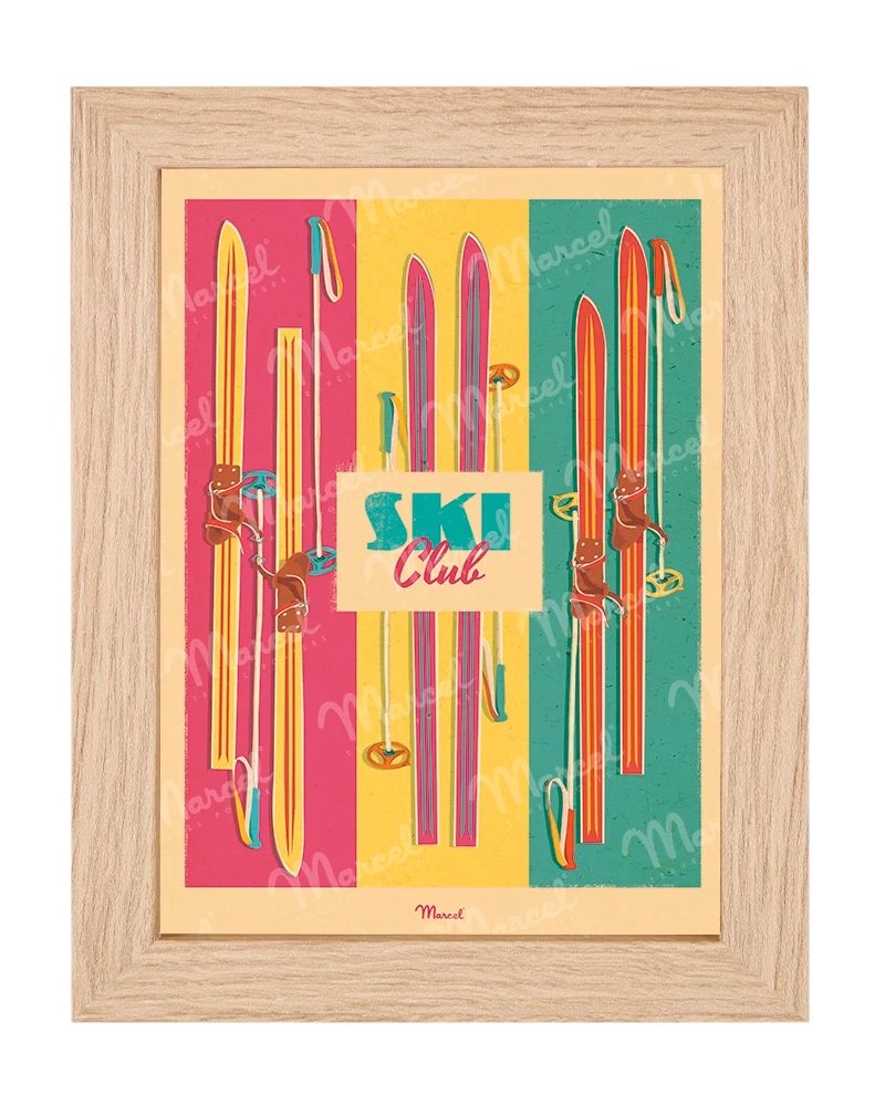 Carte Postale "Ski Pop"