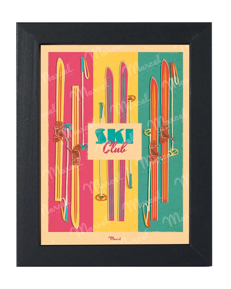 Carte Postale "Ski Pop"