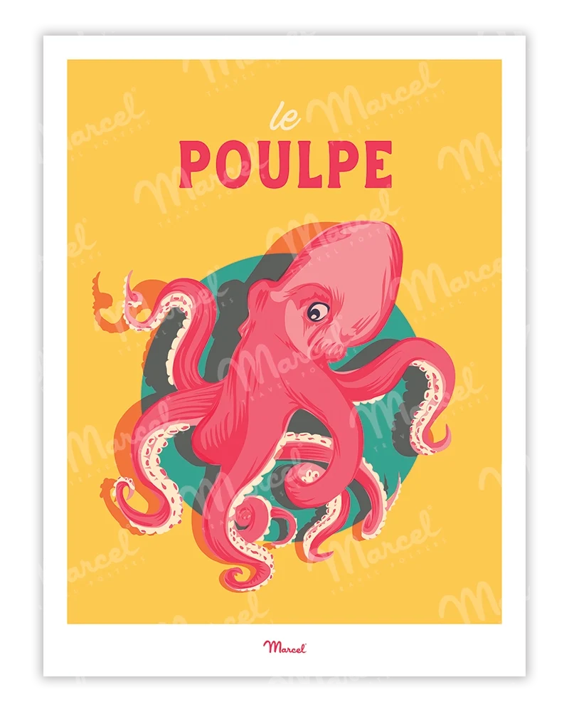 Affiche Travel Color "Le Poulpe"