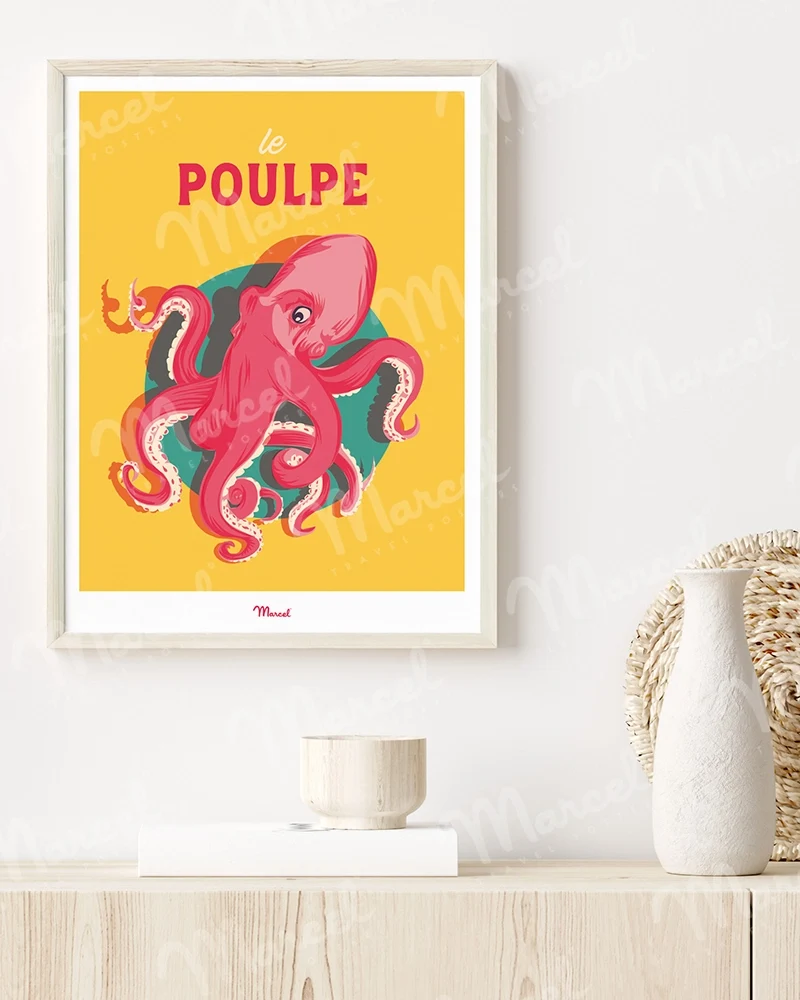 Affiche Travel Color "Le Poulpe"