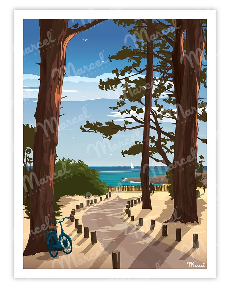 Affiche "Chemin vers la plage"