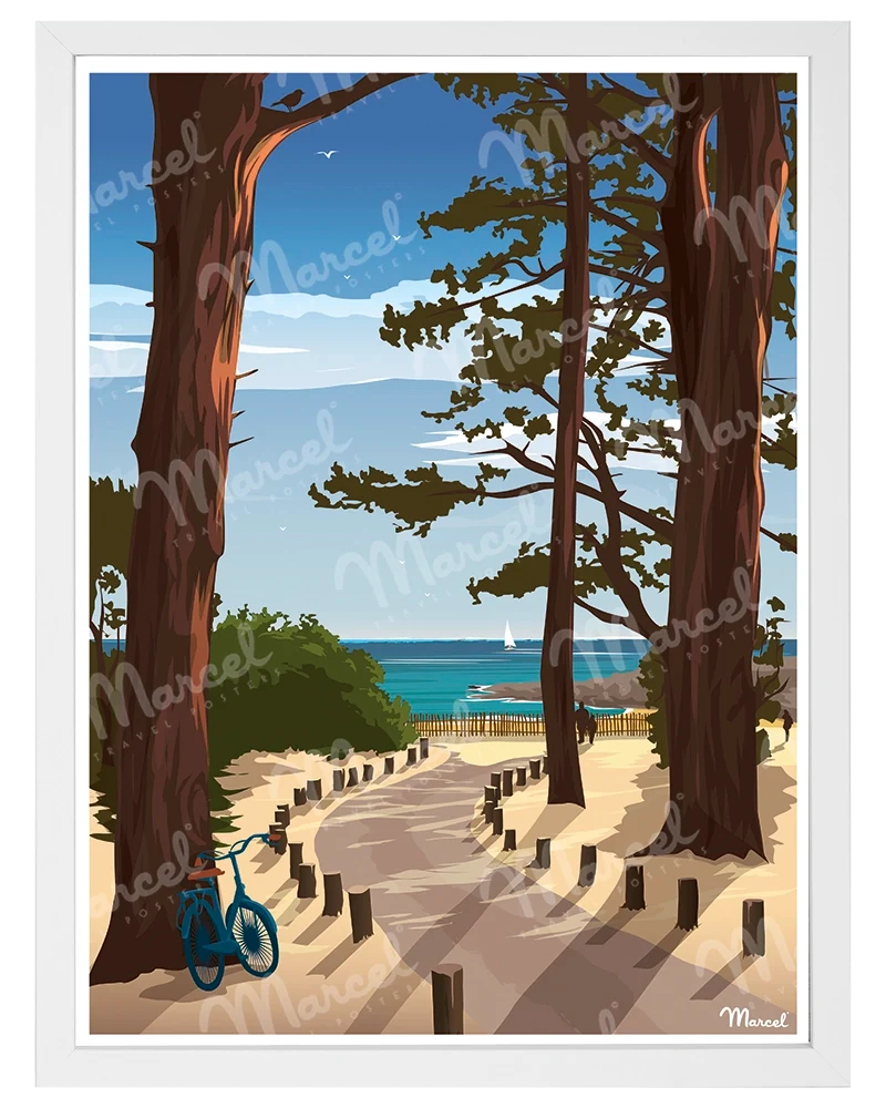 Affiche "Chemin vers la plage"