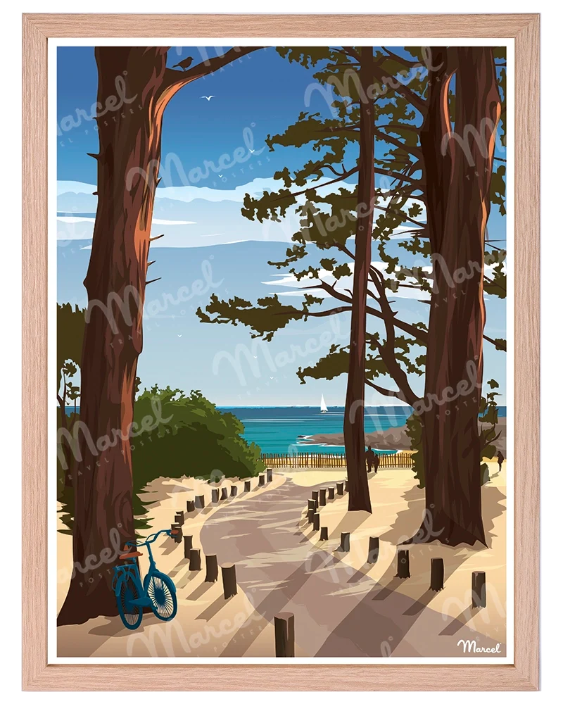 Affiche "Chemin vers la plage"