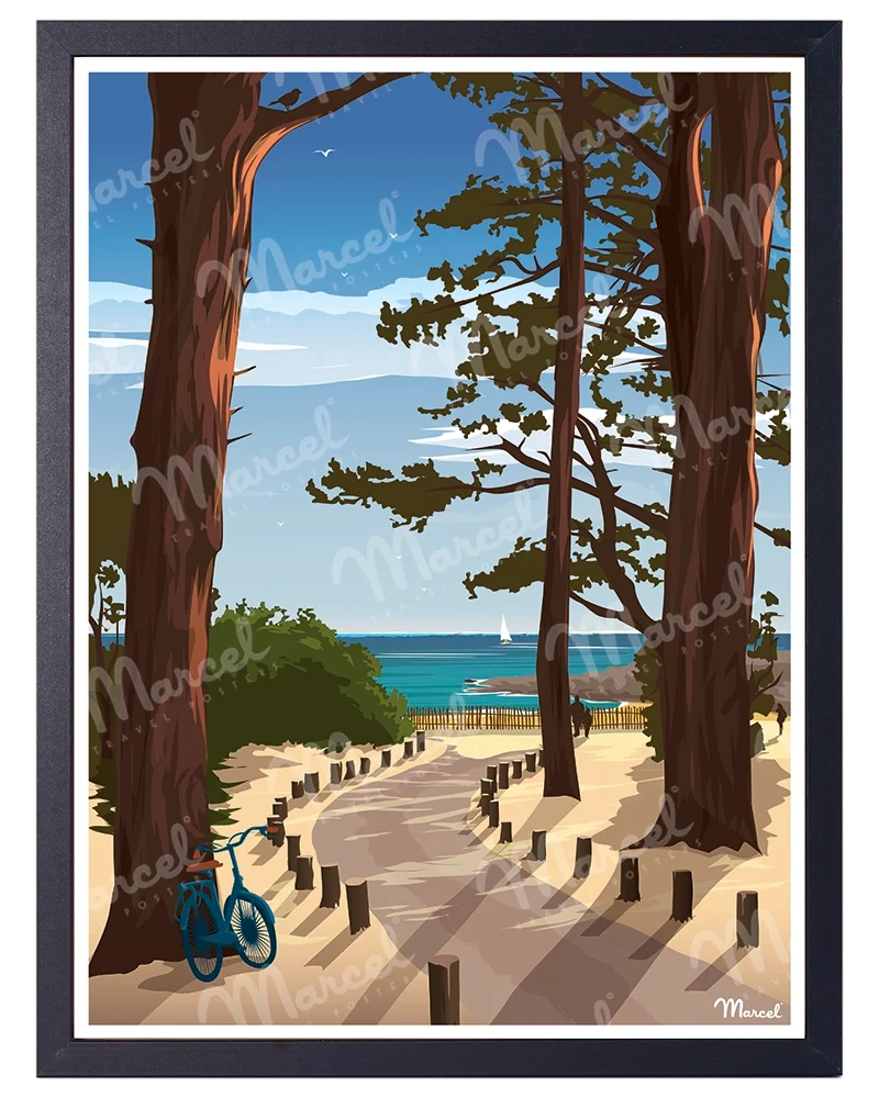 Affiche "Chemin vers la plage"