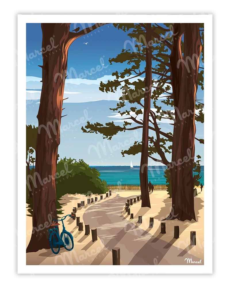 Affiche "Chemin vers la plage"