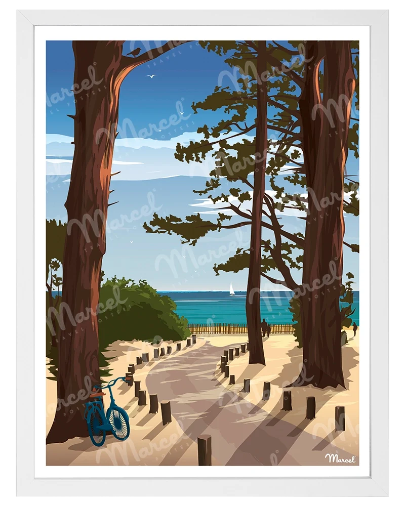 Affiche "Chemin vers la plage"