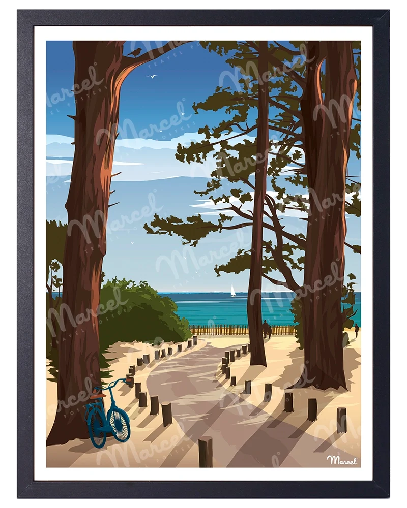 Affiche "Chemin vers la plage"
