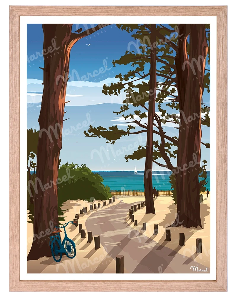 Affiche "Chemin vers la plage"