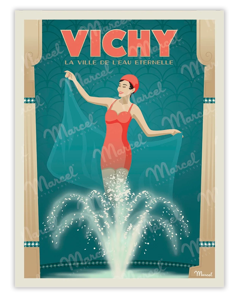 Affiche VICHY "L'Eau Eternelle"