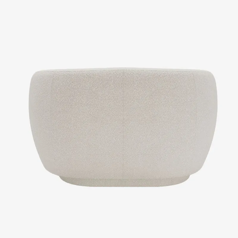 Loveseat Joshua - Fauteuil 2 places en tissu bouclette cr me