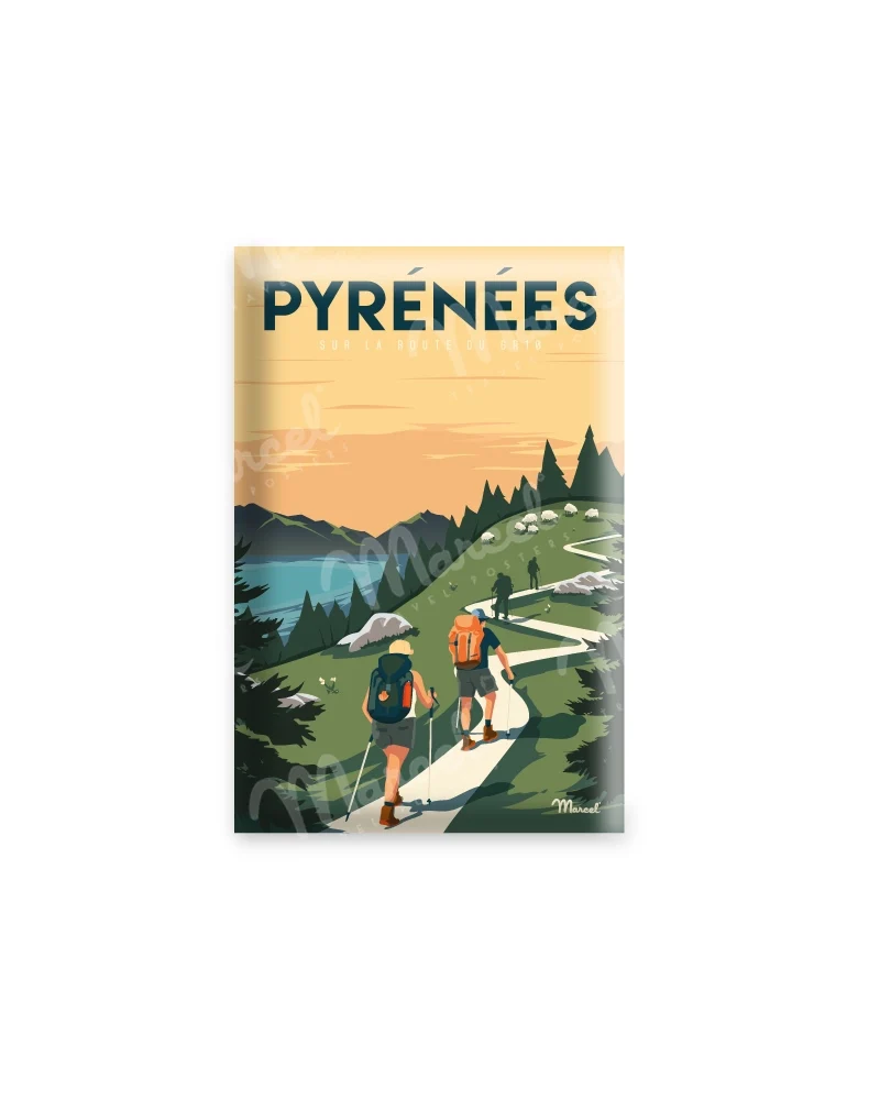 Magnet PYRÉNÉES "Sur la route du GR10"