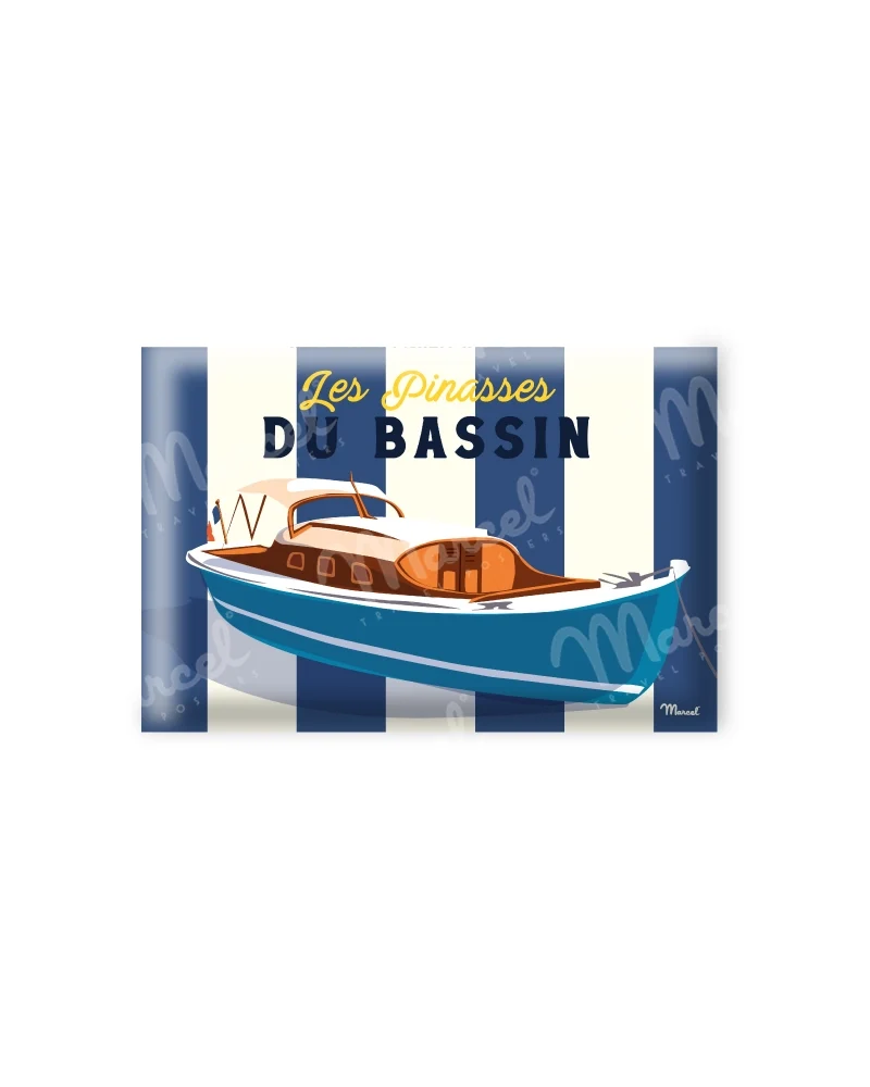Magnet Travel Color BASSIN D'ARCACHON "Les Pinasses Bleues"