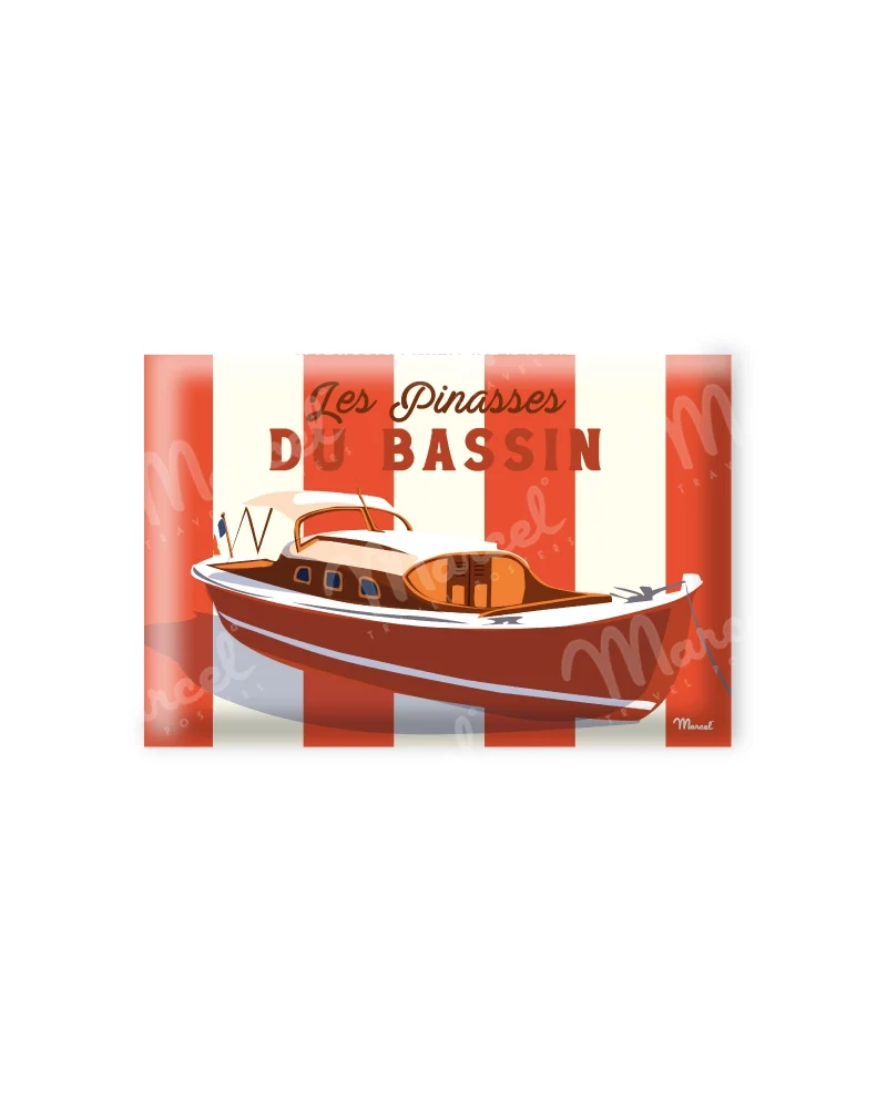 Magnet Travel Color BASSIN D'ARCACHON "Les Pinasses Rouges"