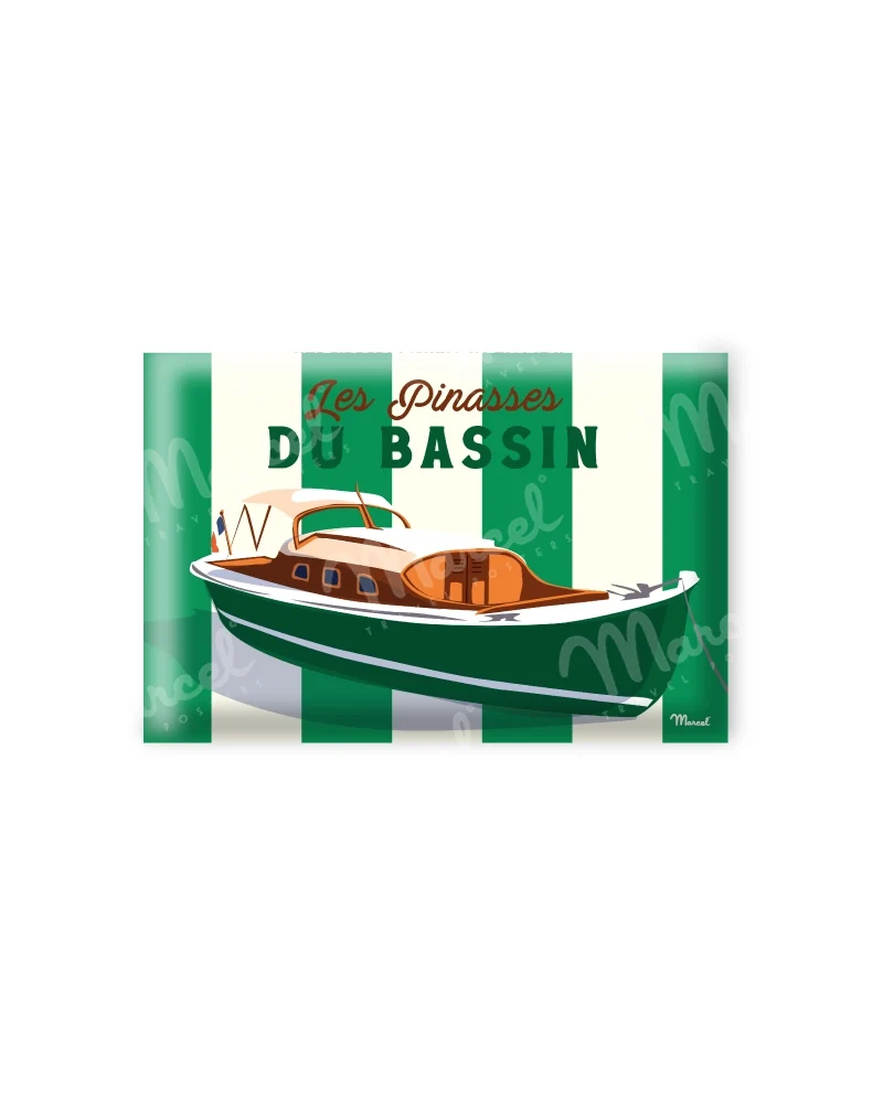 Magnet Travel Color BASSIN D'ARCACHON "Les Pinasses Vertes"