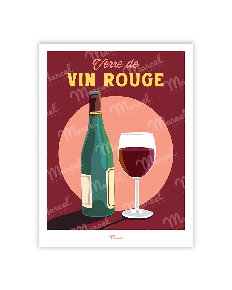 Carte Postale Travel Color "Verre de Vin Rouge"