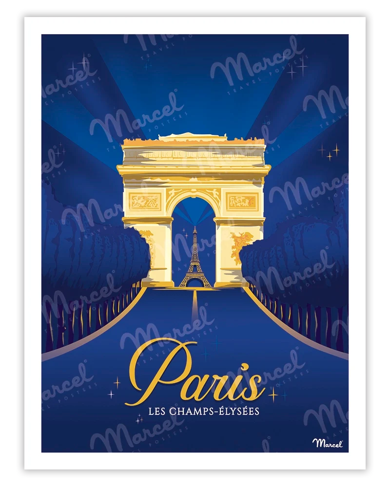 Affiche PARIS "Champs-Élysées"
