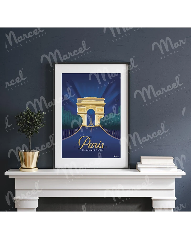 Affiche PARIS "Champs-Élysées"