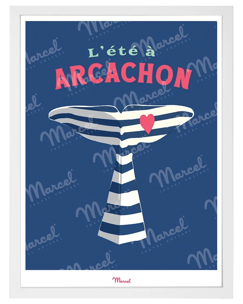 Affiche Travel Color ARCACHON "Baleine"