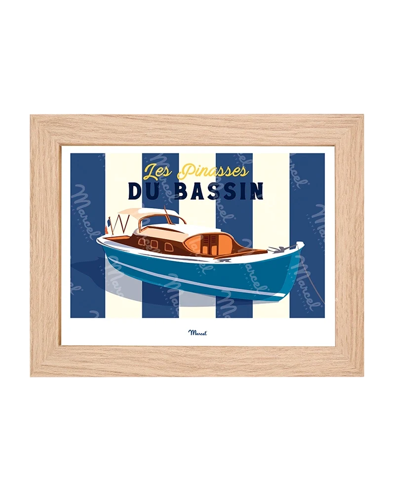 Carte postale Travel Color "les Pinasses bleues du Bassin"