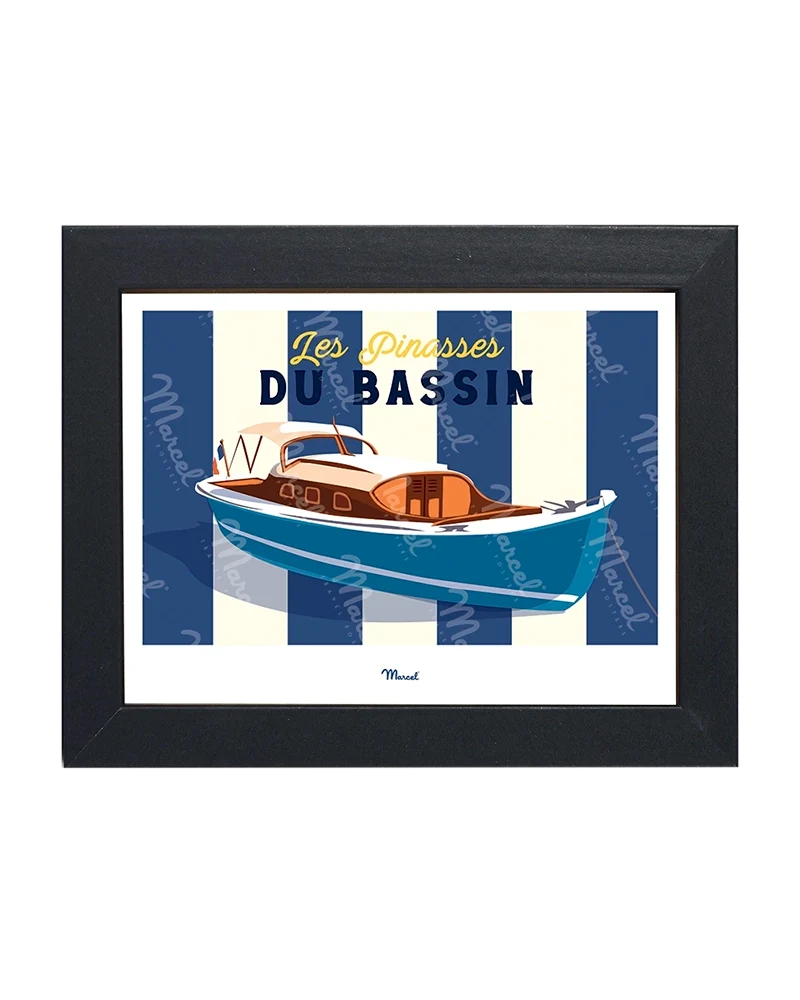 Carte postale Travel Color "les Pinasses bleues du Bassin"