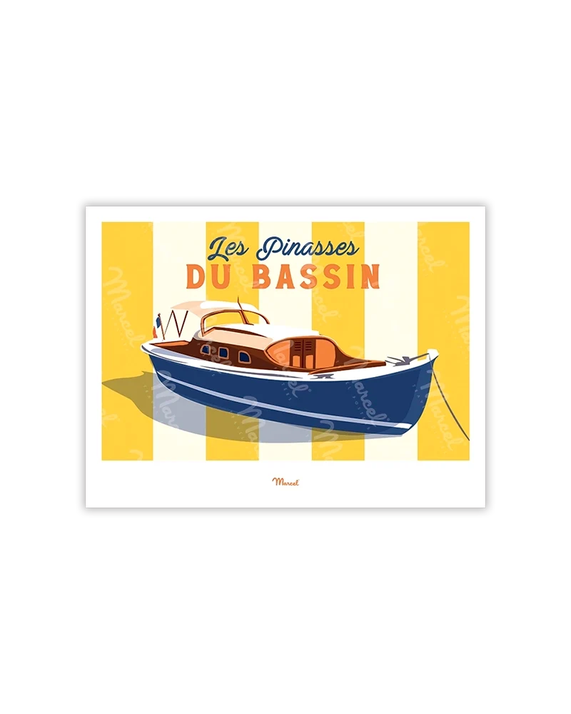 Carte postale Travel Color "les Pinasses jaunes du Bassin"