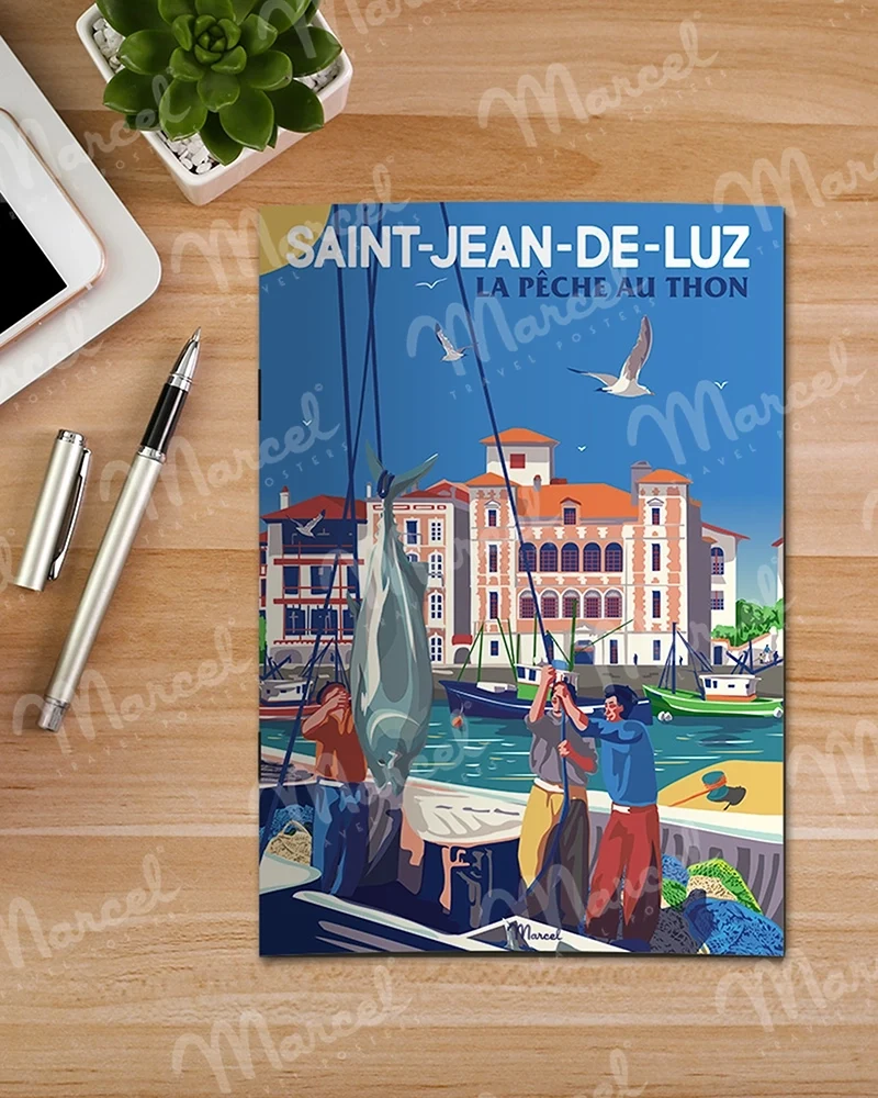 Carnet de Notes A5 48 pages SAINT-JEAN-DE-LUZ "La pêche au thon"