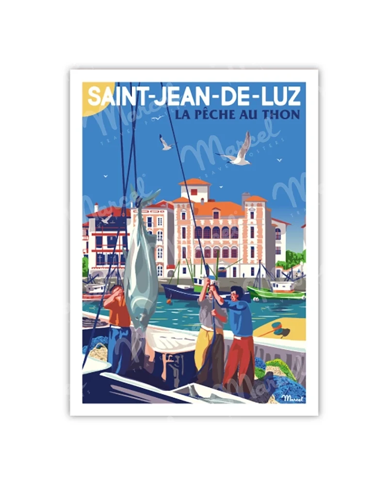 Carte Postale SAINT-JEAN-DE-LUZ "La pêche au thon"