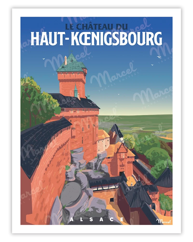 Affiche ALSACE "Château du Haut-Koenigsbourg"
