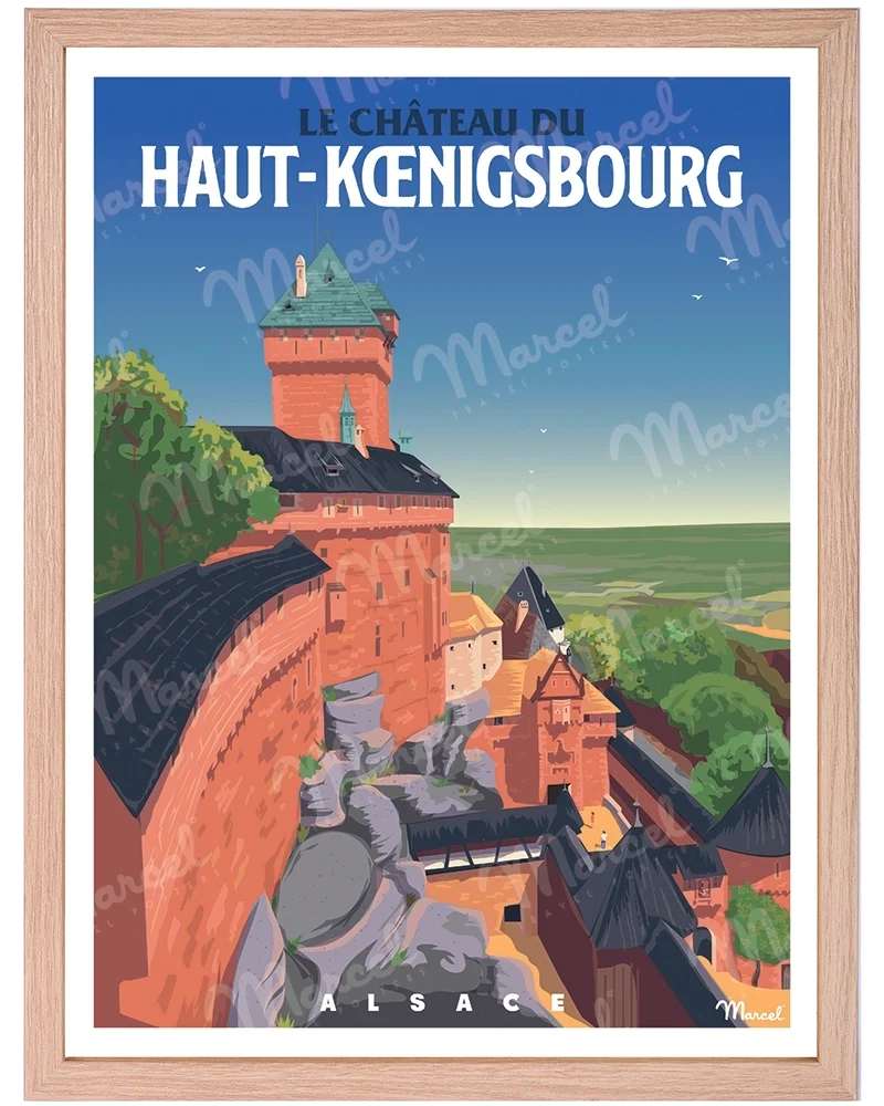 Affiche ALSACE "Château du Haut-Koenigsbourg"